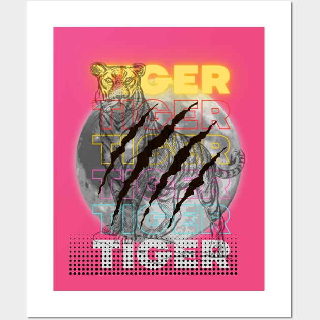 Tiger india moon Wall Art by Funnysart